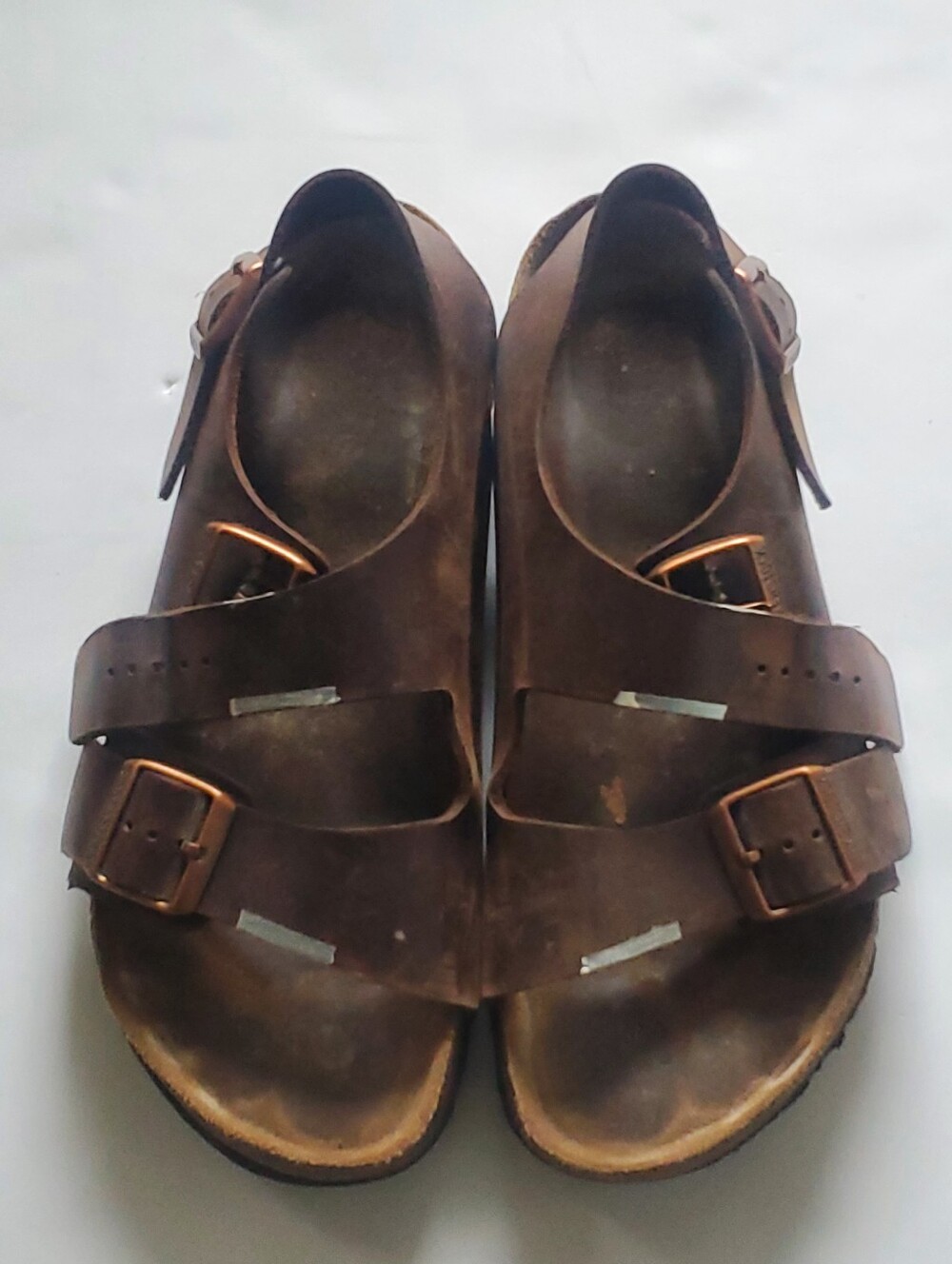 BIRKENSTOCK MILANO Oiled Leather Habana Sandal Brown Size EUR 41 Women 10 Mens 8